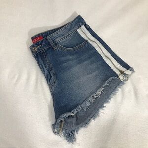 GUESS Cut Off Side Zippers Jean Shorts 90’s Size 28